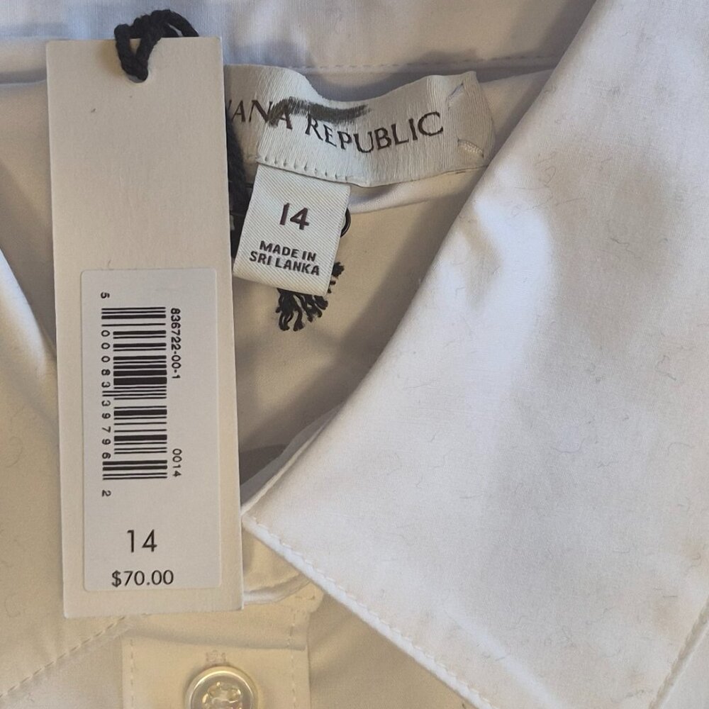 NEW Banana Republic White Riley II Tailored Shirt Collared Button Down - Picture 9 of 11